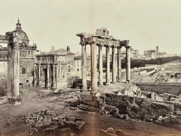 Panoramic view of the Forum in Roma