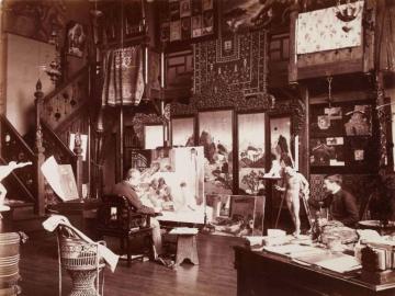 The Studio of the French Orientalist painter Jean Jules Antoine Lecomte du Nouÿ 