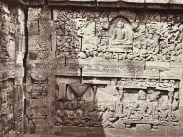 Bas-reliefs in the Ruins of Bvera Bouddha