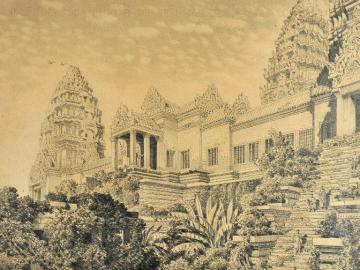 View of the Temple of Angkor-Vat, Cambodia