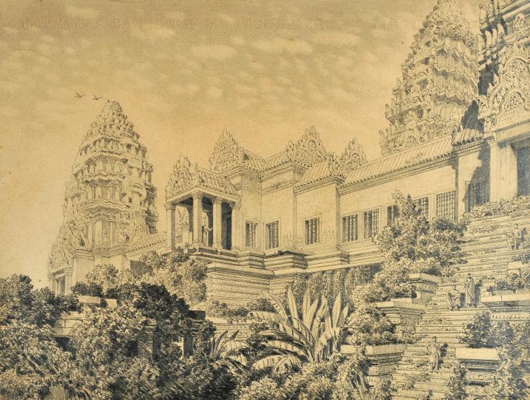 View of the Temple of Angkor-Vat, Cambodia