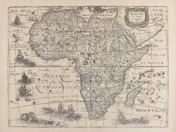 Carte de l'Afrique ( Atlas Mercator-Hondius)