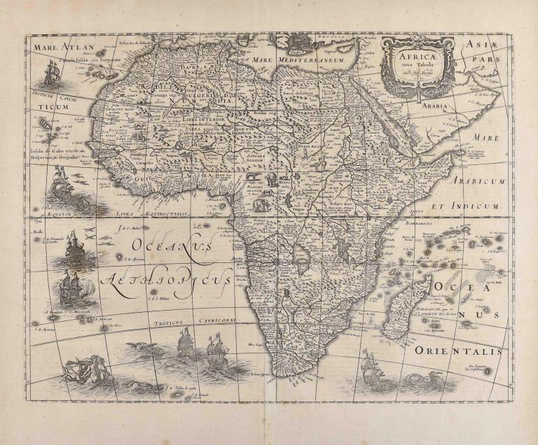 Carte de l'Afrique ( Atlas Mercator-Hondius)
