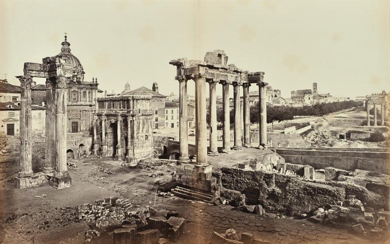 Panoramic view of the Forum in Roma