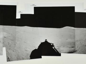 180° panorama of the landing site taken from the Lunar Module windows, Août 1971