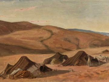 Arab camp in the Sahara Desert