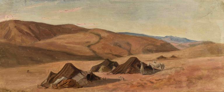 Arab camp in the Sahara Desert