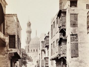 Views of Old Cairo, pyramid of Gizeh, and temple of Horus in Edfou