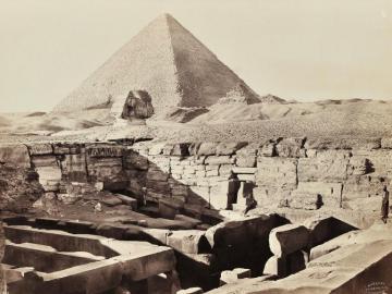Vues du vieux Caire, pyramide de Giseh et temple d'Horus à Edfou