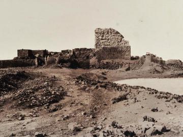 Kalaat-El-Athlit, vue panoramique côté de la Terre, Syria