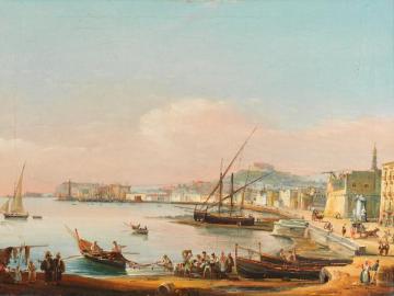 Naples vue du côté du Fort du Carmel 