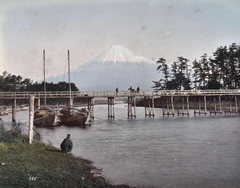 Fujiyama from Tagonoura Bridge, Tokaido