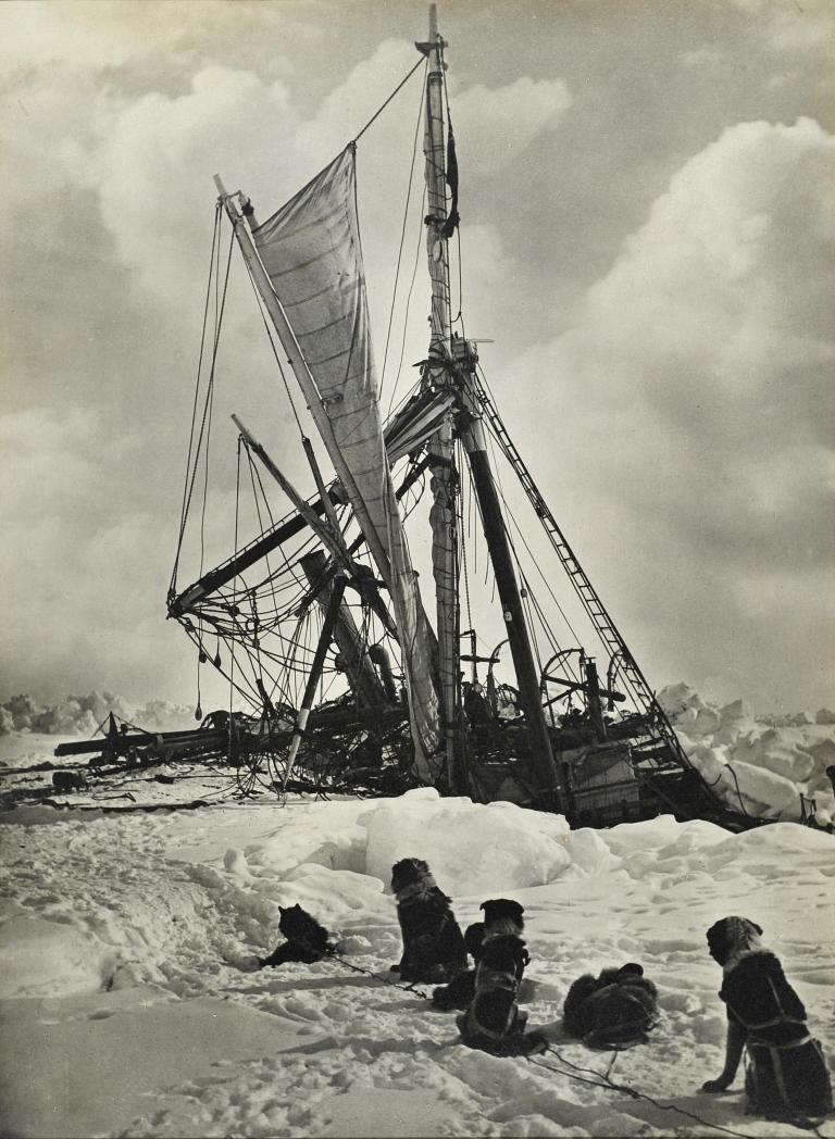 The Endurance crushed between the floes, 25 october 1915