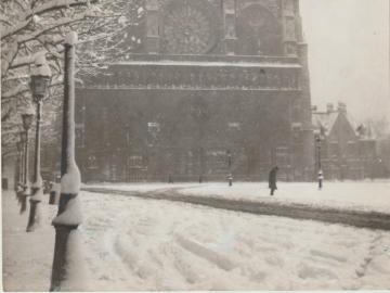 Notre Dame sous la neige