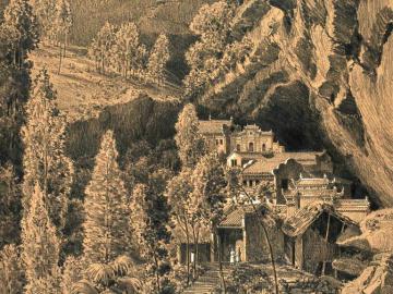 Monastery of Lung Wang Tung near Ichang, Yang Tse River, China