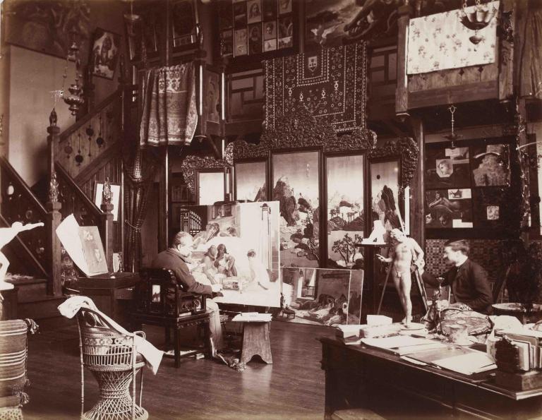 The Studio of the French Orientalist painter Jean Jules Antoine Lecomte du Nouÿ 