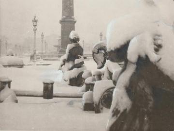 Place de la concorde sous la neige