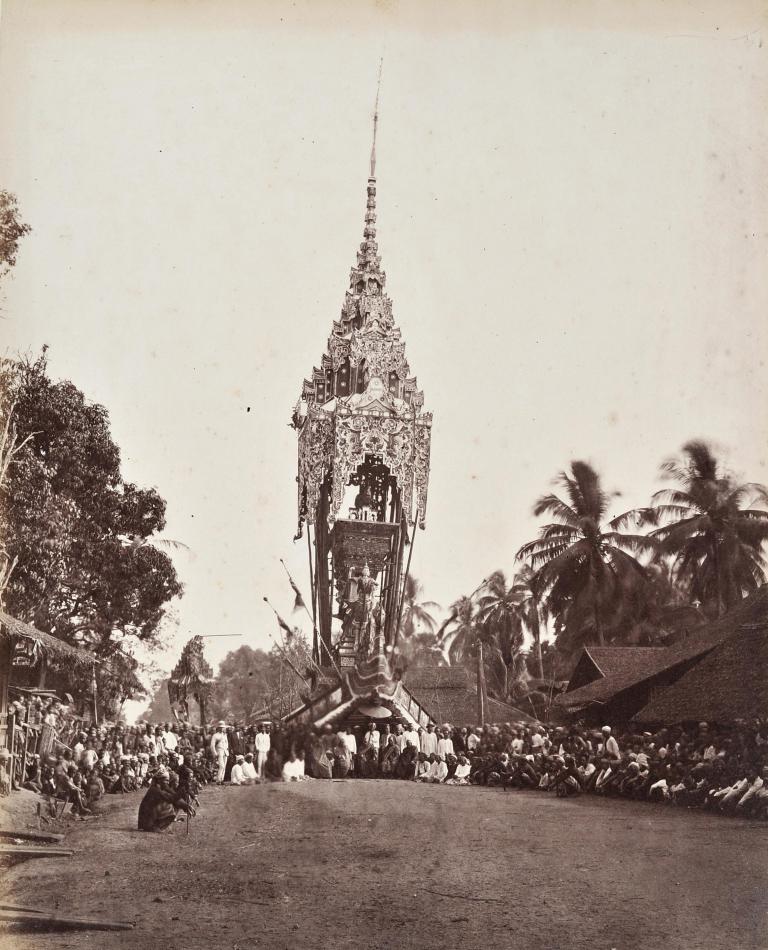 Procession funéraire d'un prêtre bouddhiste, rangoon