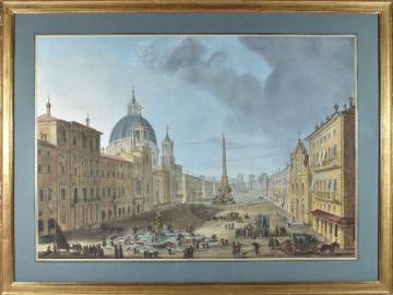 View of Piazza Navona in Rome