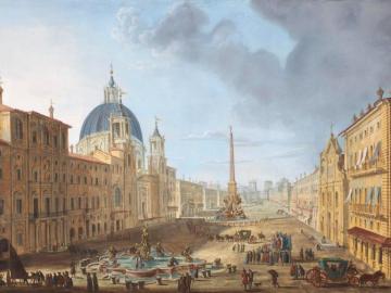 View of Piazza Navona in Rome