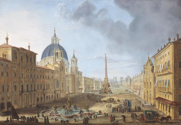 View of Piazza Navona in Rome