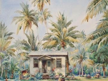 Vue du fare de Jean Wilmet à Pirae (Tahiti)