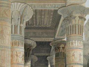 Le grand Portique du temple à Philae, Egypte