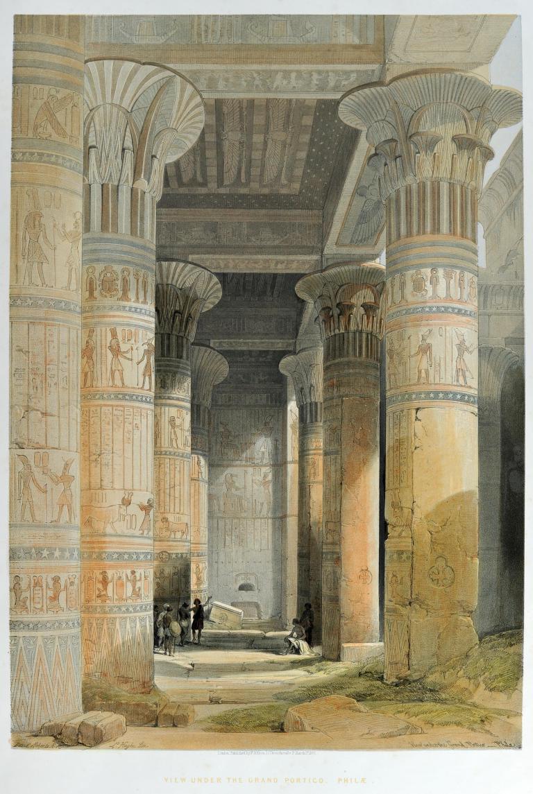 Le grand Portique du temple à Philae, Egypte