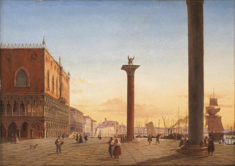 La Piazzetta au couchant, Venise