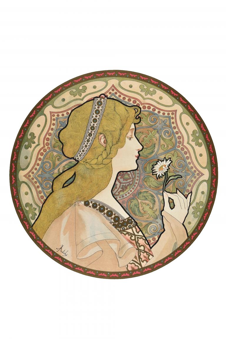 Femme de profil à la Marguerite (Rêverie)